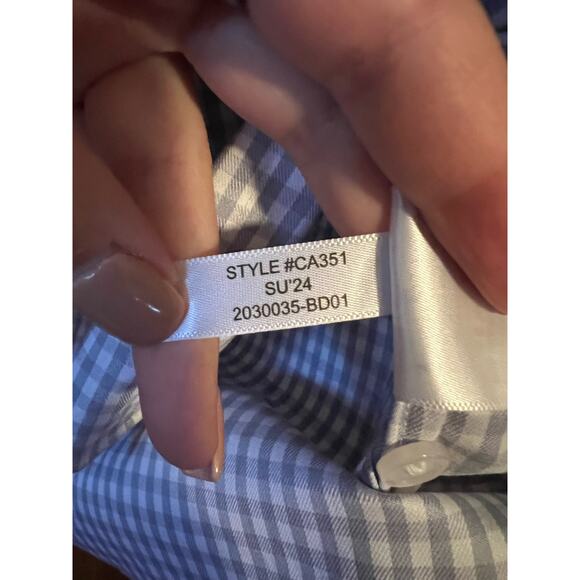 NWT J. Crew Slim Bowery Performance Stretch Shirt Spread Collar White Gray S - Picture 9 of 14